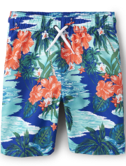 Boys Tropical Swim Trunks