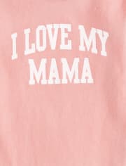 Body con estampado de Family Love Mama a juego para bebés y niñas