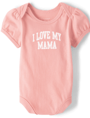 Body con estampado de Family Love Mama a juego para bebés y niñas