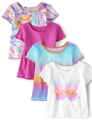 Toddler Girls Ombre Top 4-Pack