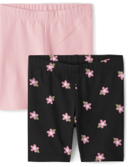 Toddler Girls Floral Bike Shorts 2-Pack