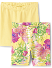 Toddler Girls Floral Bike Shorts 2-Pack