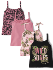 Toddler Girls Leopard Tank Top 4-Pack