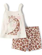 Toddler Girls Giraffe 2-Piece Set
