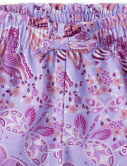 Toddler Girls Butterfly Paperbag Waist Shorts 3-Pack