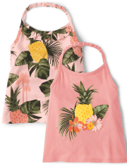 Toddler Girls Pineapple Tank Top 2-Pack