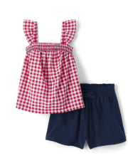 Toddler Girls Gingham 2-Piece Set