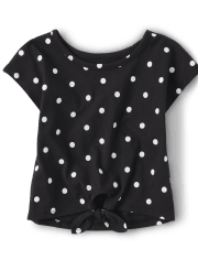 Baby And Toddler Girls Print Tie Front Top