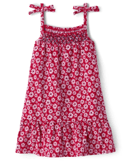 Baby And Toddler Girls Daisy Tie Shoulder Dress