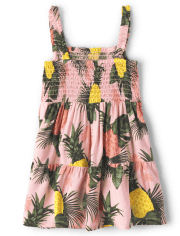Baby And Toddler Girls Matching Family Pineapple Tiered Dress