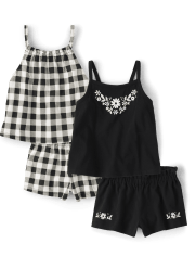 Toddler Girls Gingham 4-Piece Set