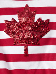 Barboteuse graphique à sequins rayés pour fille