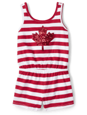 Barboteuse graphique à sequins rayés pour fille