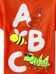 Camiseta con gráfico ABC Bugs para bebés y niños pequeños