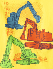 Camiseta con gráfico de construcción para bebés y niños pequeños