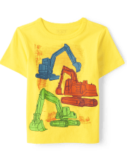 Camiseta con gráfico de construcción para bebés y niños pequeños