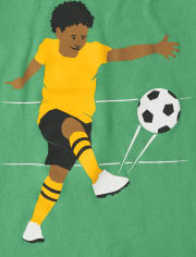 Baby And Toddler Boys Soccer Player Graphic Tee