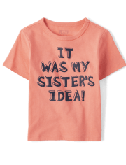 T-shirt graphique Sisters Idea pour bébé et tout-petit garçon