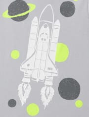 Baby And Toddler Boys Spaceship Graphic Tee