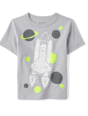 Baby And Toddler Boys Spaceship Graphic Tee