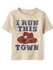 Camiseta con gráfico Run This Town para bebés y niños pequeños