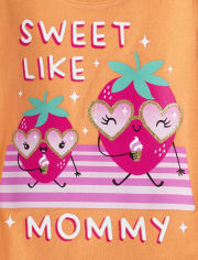 Baby And Toddler Girls Sweet Like Mommy Graphic Tee