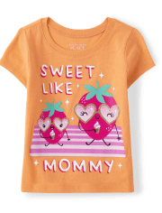 Baby And Toddler Girls Sweet Like Mommy Graphic Tee