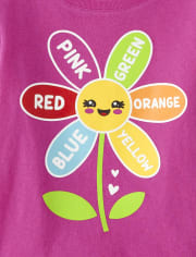 Baby And Toddler Girls Flower Graphic Tee