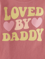 Baby And Toddler Girls Loved By Daddy Graphic Tee