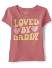 Baby And Toddler Girls Loved By Daddy Graphic Tee