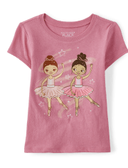 Baby And Toddler Girls Ballerina Graphic Tee