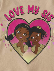 Baby And Toddler Girls Love My Sis Graphic Tee
