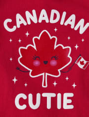Baby And Toddler Girls Canadian Cutie Graphic Tee