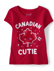 Baby And Toddler Girls Canadian Cutie Graphic Tee