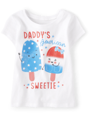 Baby And Toddler Girls American Sweetie Graphic Tee
