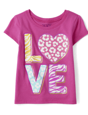 Baby And Toddler Girls Love Graphic Tee