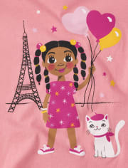 Baby And Toddler Girls Paris Graphic Tee