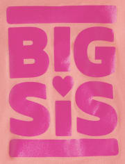 Camiseta con gráfico Big Sis para bebés y niñas pequeñas