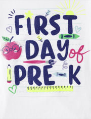 Toddler Girls First Day Of Pre-K Graphic Tee