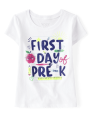 Toddler Girls First Day Of Pre-K Graphic Tee