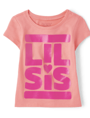 T-shirt graphique Lil Sis pour bébé et toute-petite fille