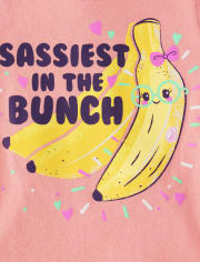 Paquete de 2 camisetas con estampado Sassy para bebés y niñas pequeñas