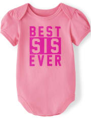 Baby Girls Best Sis Graphic Bodysuit
