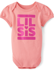Baby Girls Lil Sis Graphic Bodysuit