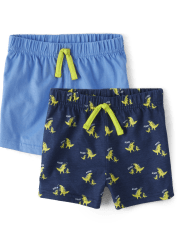 Baby Boys Dino Shorts 2-Pack