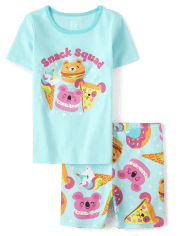 Girls Snack Squad Snug Fit Cotton Pajamas