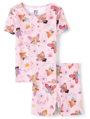 Pijama de algodón ajustado para niñas Fairy