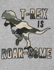 Baby And Toddler Boys T-Rex Is Roar-Some Snug Fit Cotton Pajamas