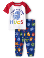 Unisex Baby And Toddler Monster Hugs Snug Fit Cotton Pajamas