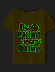 Baby And Toddler Girls Glow Be Kind Snug Fit Cotton Pajamas